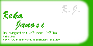 reka janosi business card